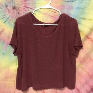 essentials mauve/burnt red soft t-shirt